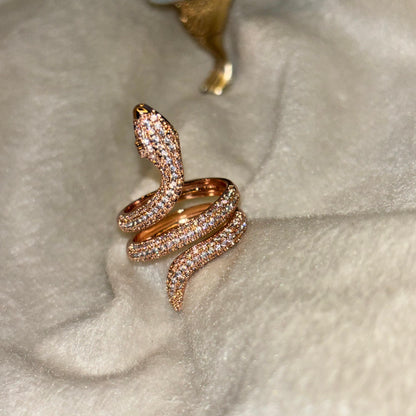 Rose Gold Serpenti Ring - Adjustable