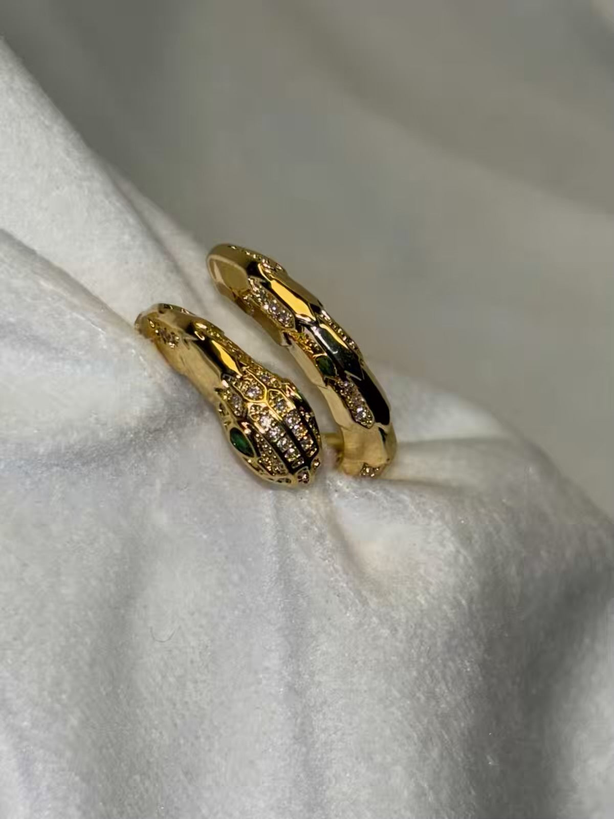 Full Gold Skin Snake Adjustable Ring ( Gold )