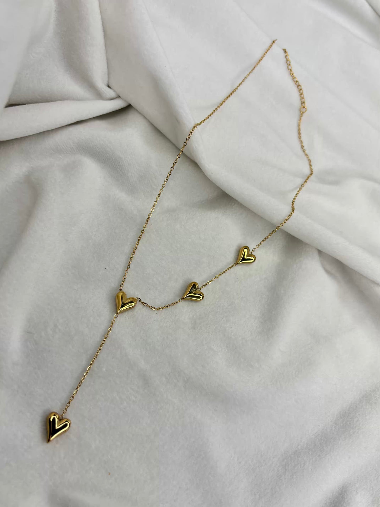 Hearts Shaped Necklace ( Gold Plated )