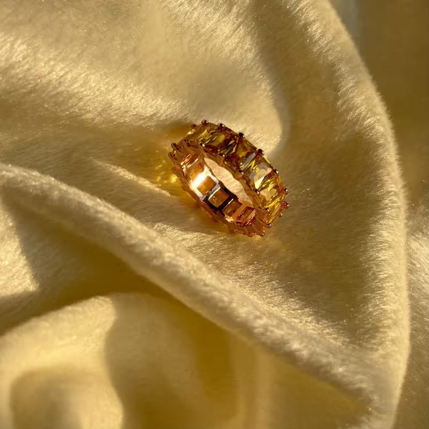 Yellow Premium Stones Ring