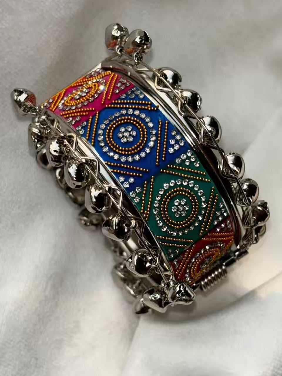 Designer Colourful Bracelet ( Silver )