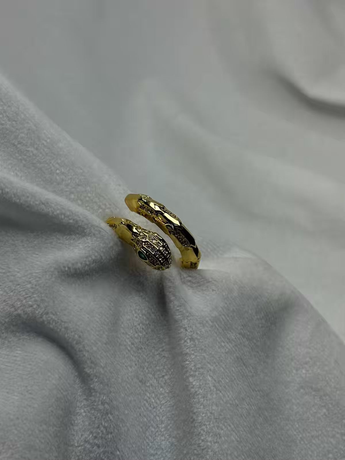 Full Gold Skin Snake Adjustable Ring ( Gold )