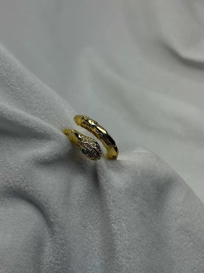 Full Gold Skin Snake Adjustable Ring ( Gold )