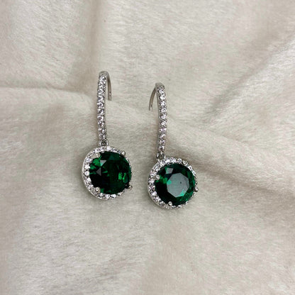 Green Emerald Drop Earrings