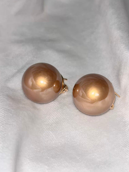 Gold Pearl Clip On Earrings - Gold Plated