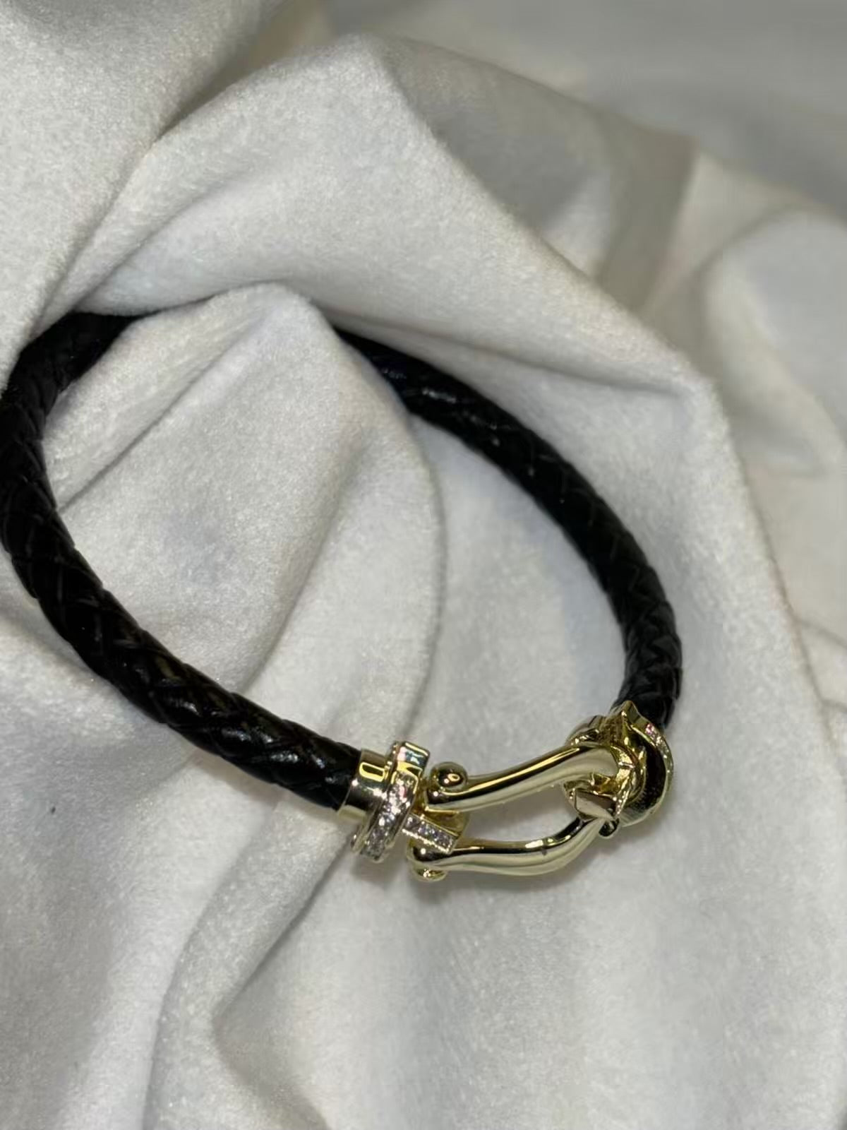 Black Belt Leather Bracelet