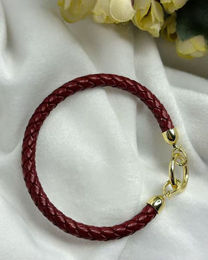 Chocolate Brown Belt Leather Bracelet