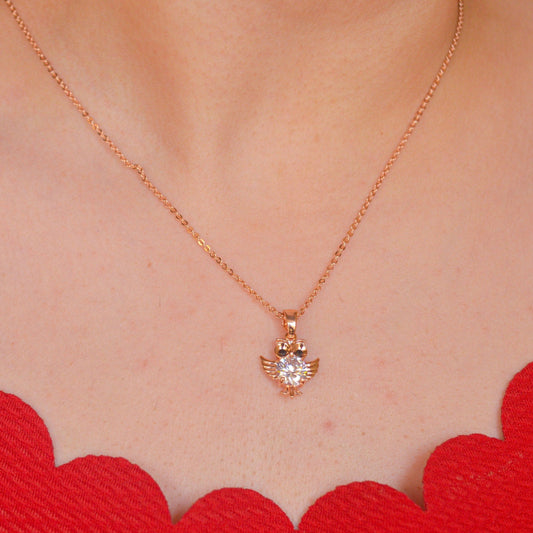 Owl Necklace - Rose Gold