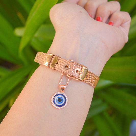 Rose Gold Evil Eye Watch Charms