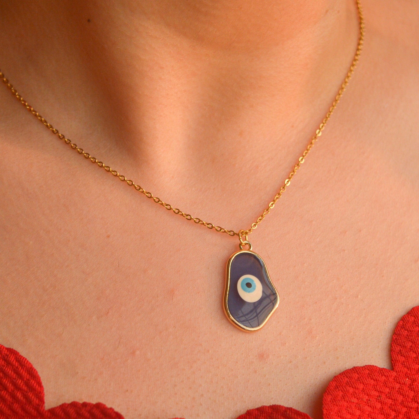 Designer Blue Evil Eye Necklace