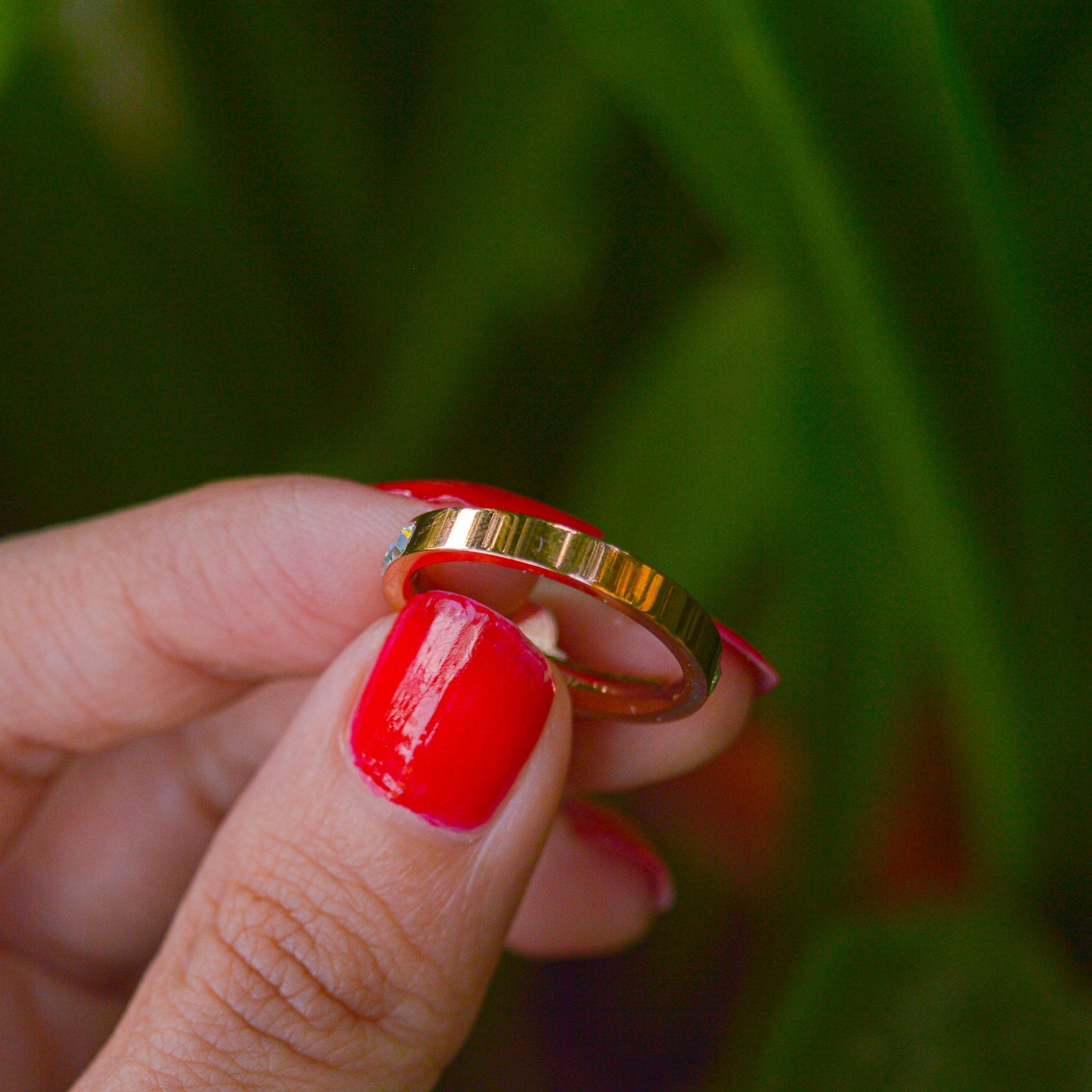 Pearl Band Ring ( Rose Gold )