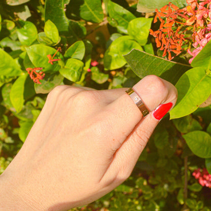 Minimal Love Band Ring ( Rose Gold )