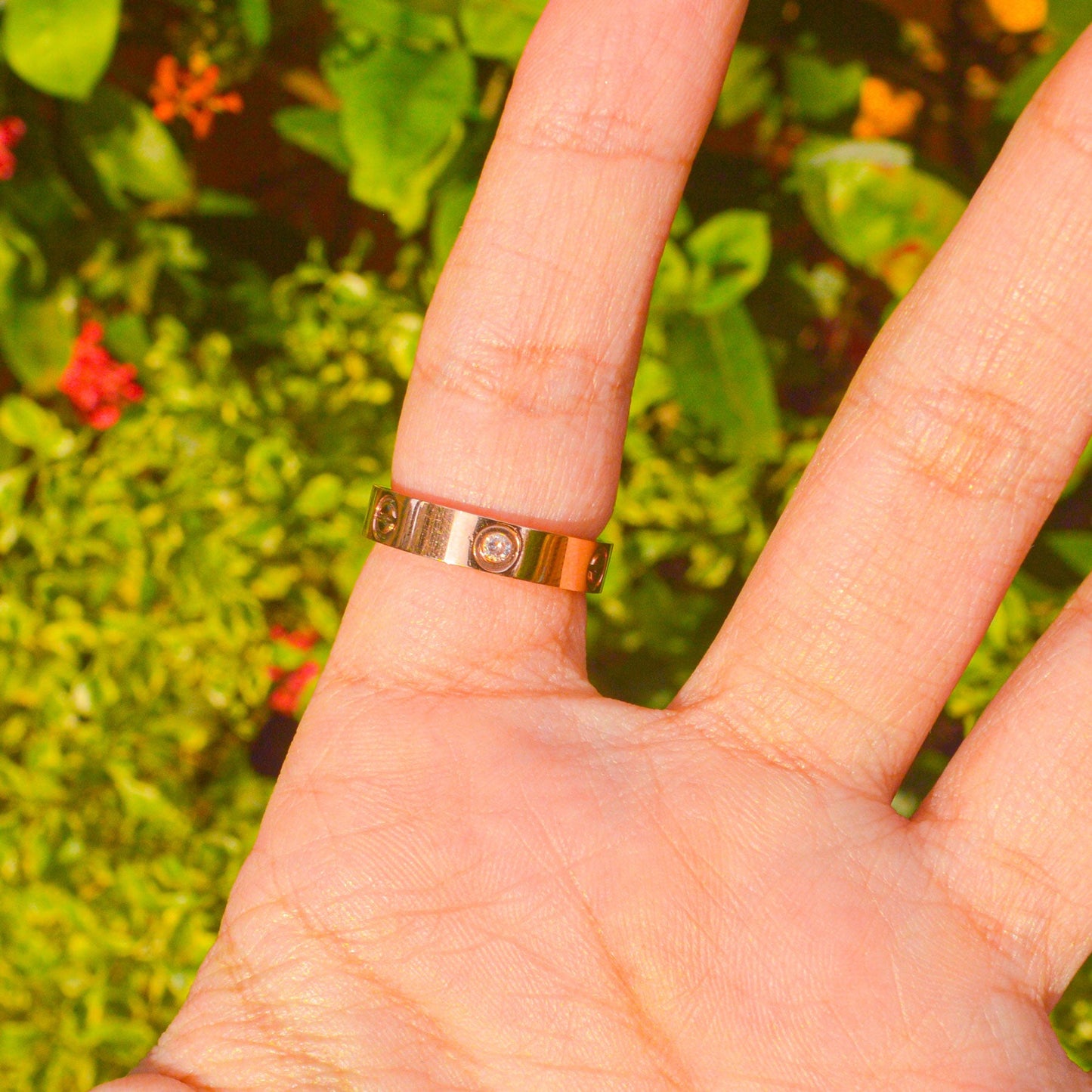 Minimal Love Band Ring ( Rose Gold )