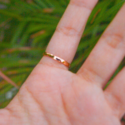 Solitaire Small Stud Ring ( Rose Gold )