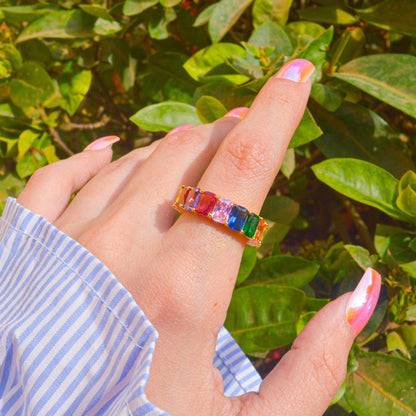 Infinity Band Colourful Ring