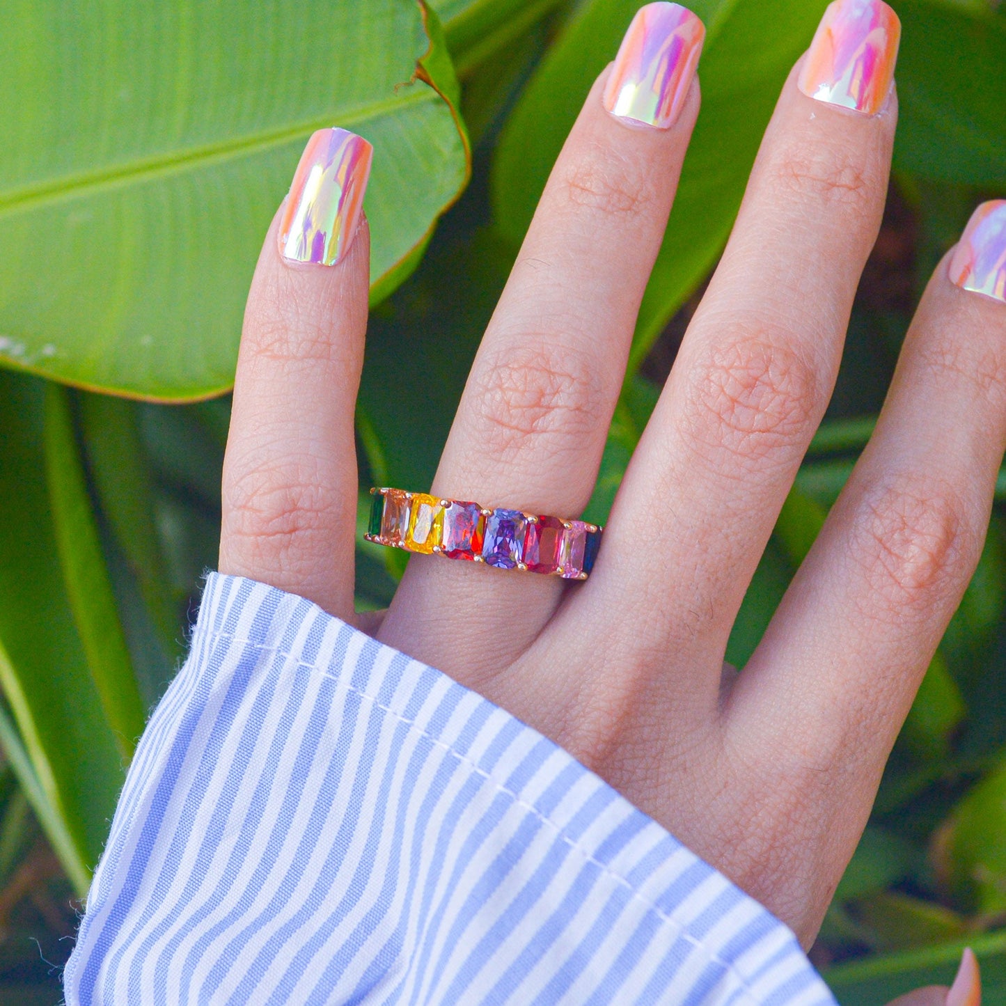 Infinity Band Colourful Ring