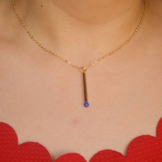 Match Stick Necklace - Gold