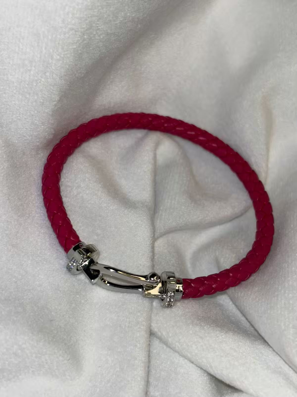 Maroon Belt Vegan Leather Bracelet