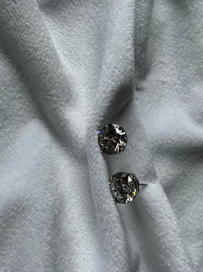 Diamond Studs Earrings Studs - Silver Plated