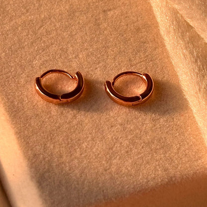 Tiny Plains Bali Earrings - Rose Gold Plated