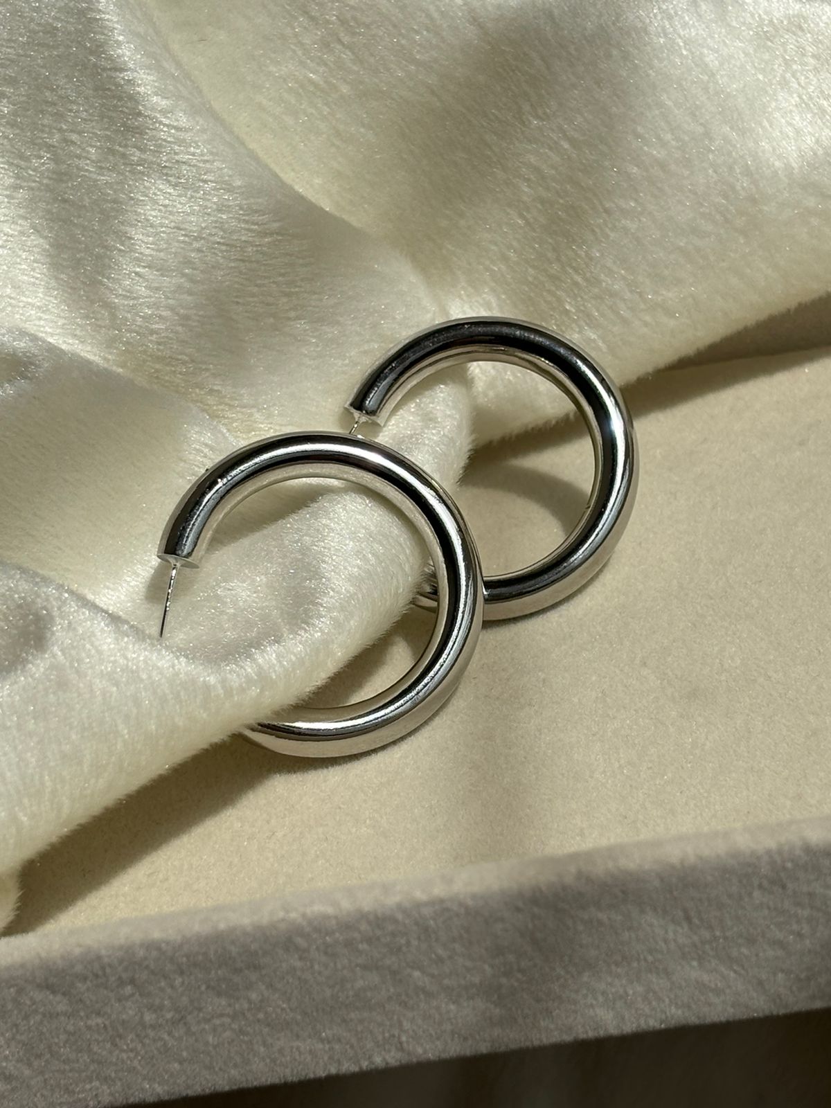 Diana Hoops Earrings - Silver Plated