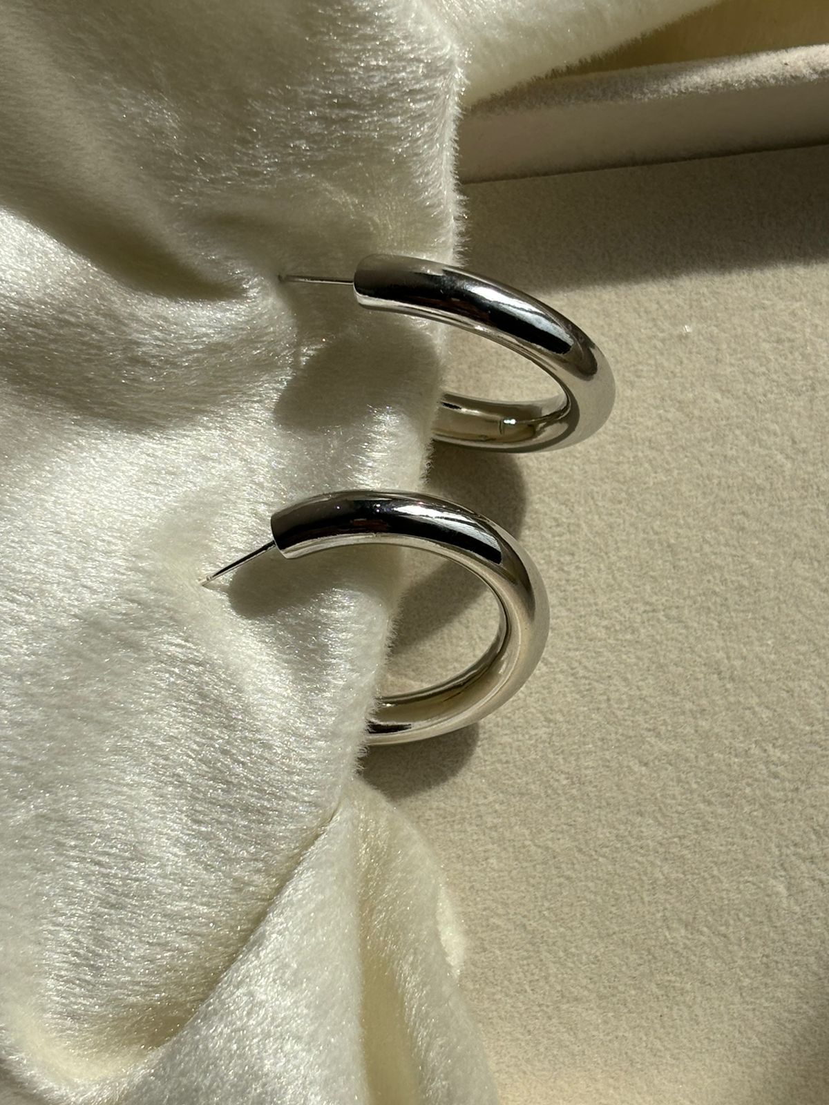 Diana Hoops Earrings - Silver Plated