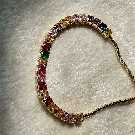 Gem Spectrum Tennis Bracelet