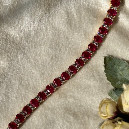 Red Zircon Tennis Bracelet