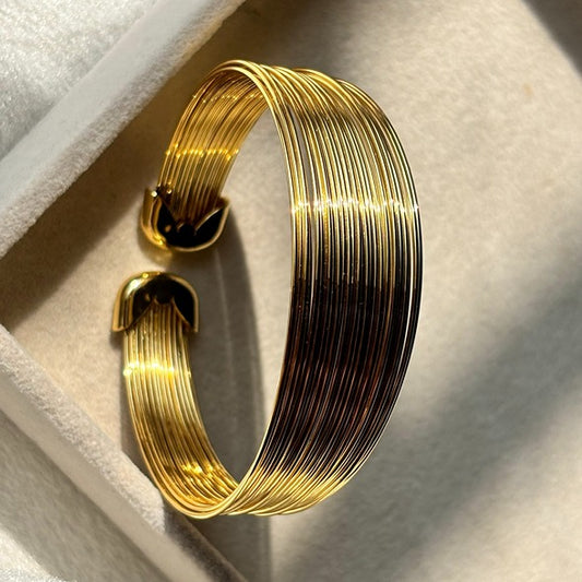 Golden Glow Arc Bracelet