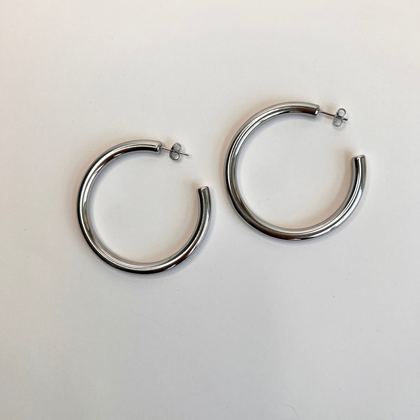 Dual Radiance Hoops - Silver