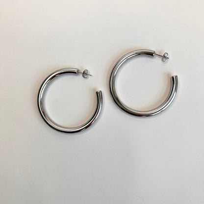 Dual Radiance Hoops - Silver