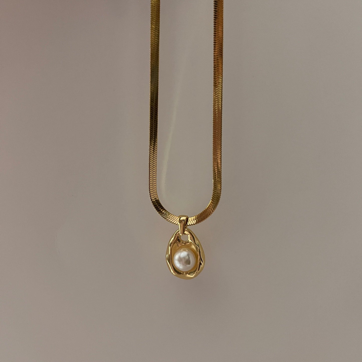 Gold Pearl Necklace