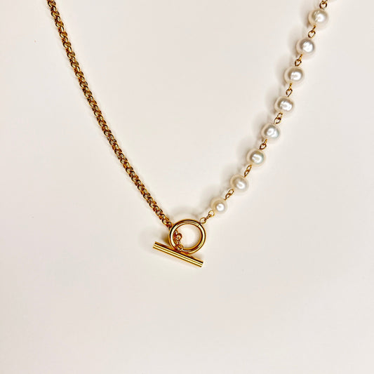 Oceanic Pearl Chain Necklace