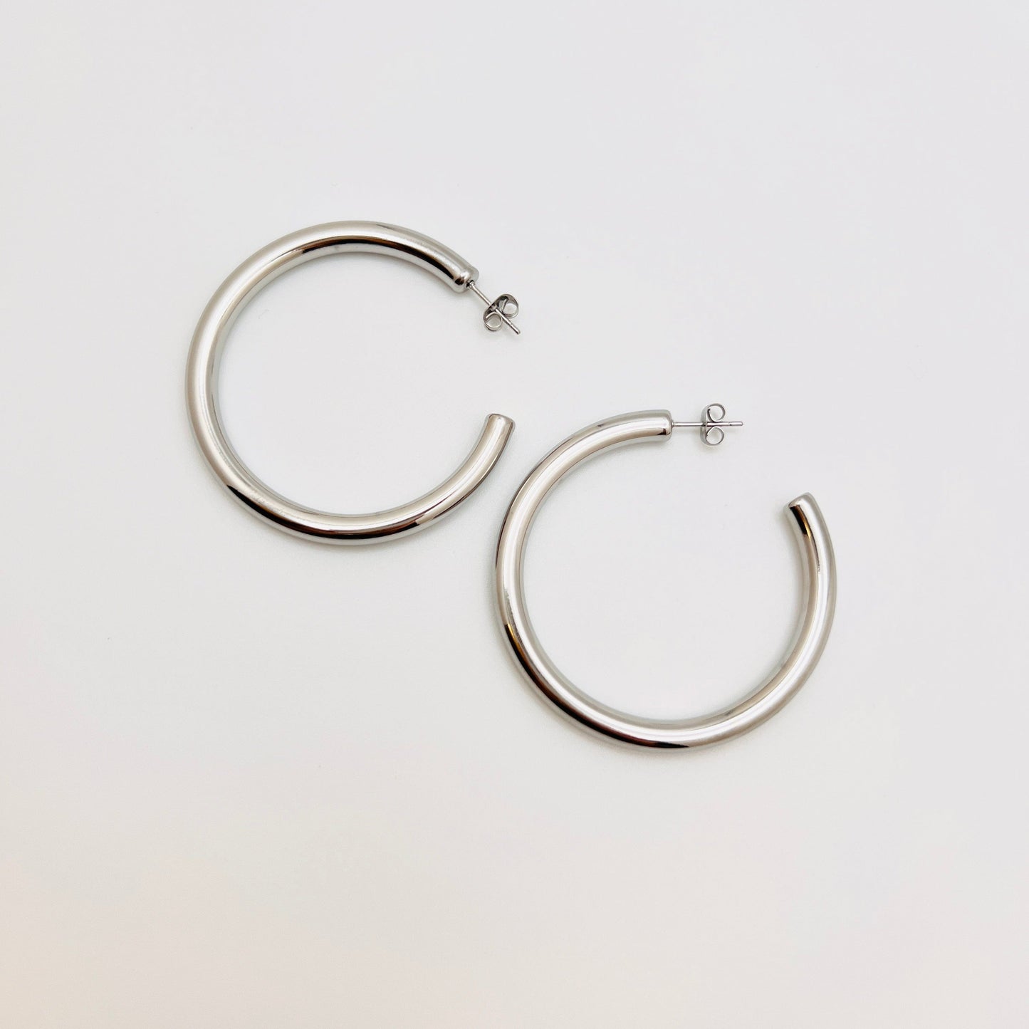 Dual Radiance Hoops - Silver