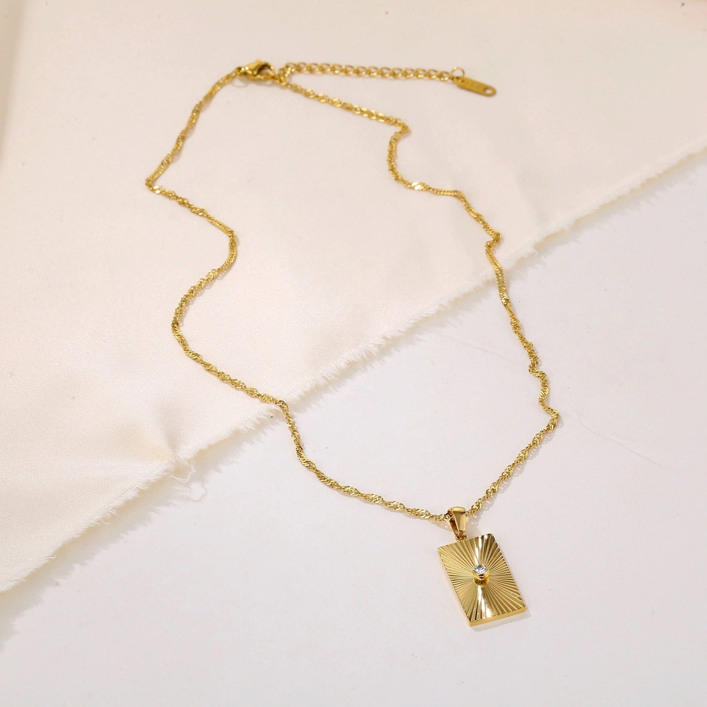 Golden Radiance Pendant Necklace