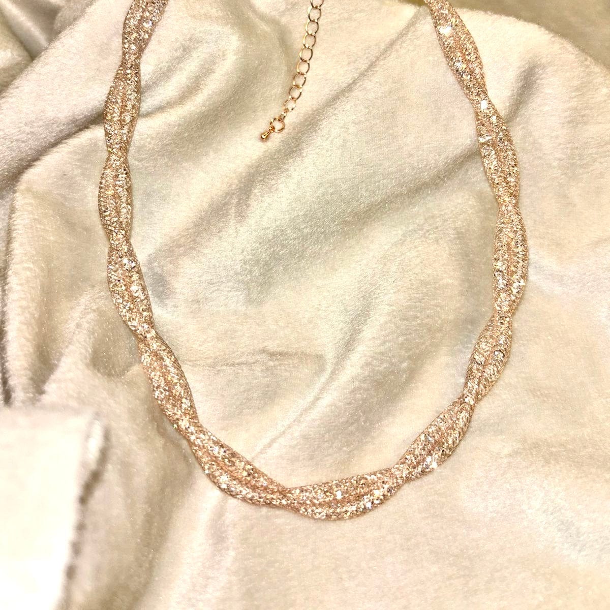 Pixie Band Necklace Twist - Rose Gold