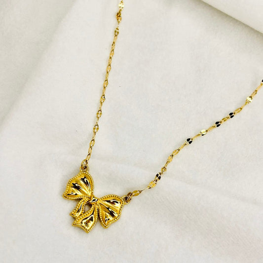 Golden Bow Necklace