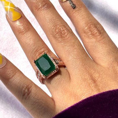 Emerald Green Mejistic Ring ( Adjustable)