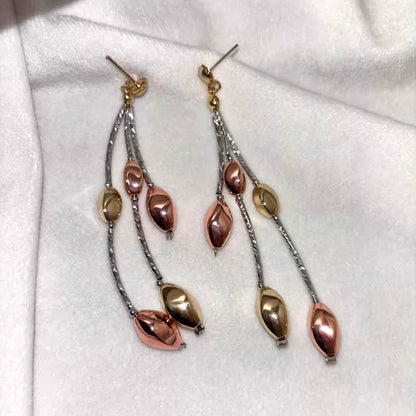 Rose Golden String Earrings