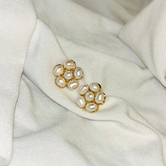 White Flower studs