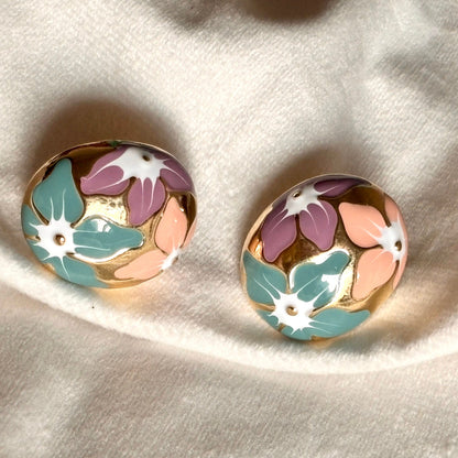 Button Pearl Earrings