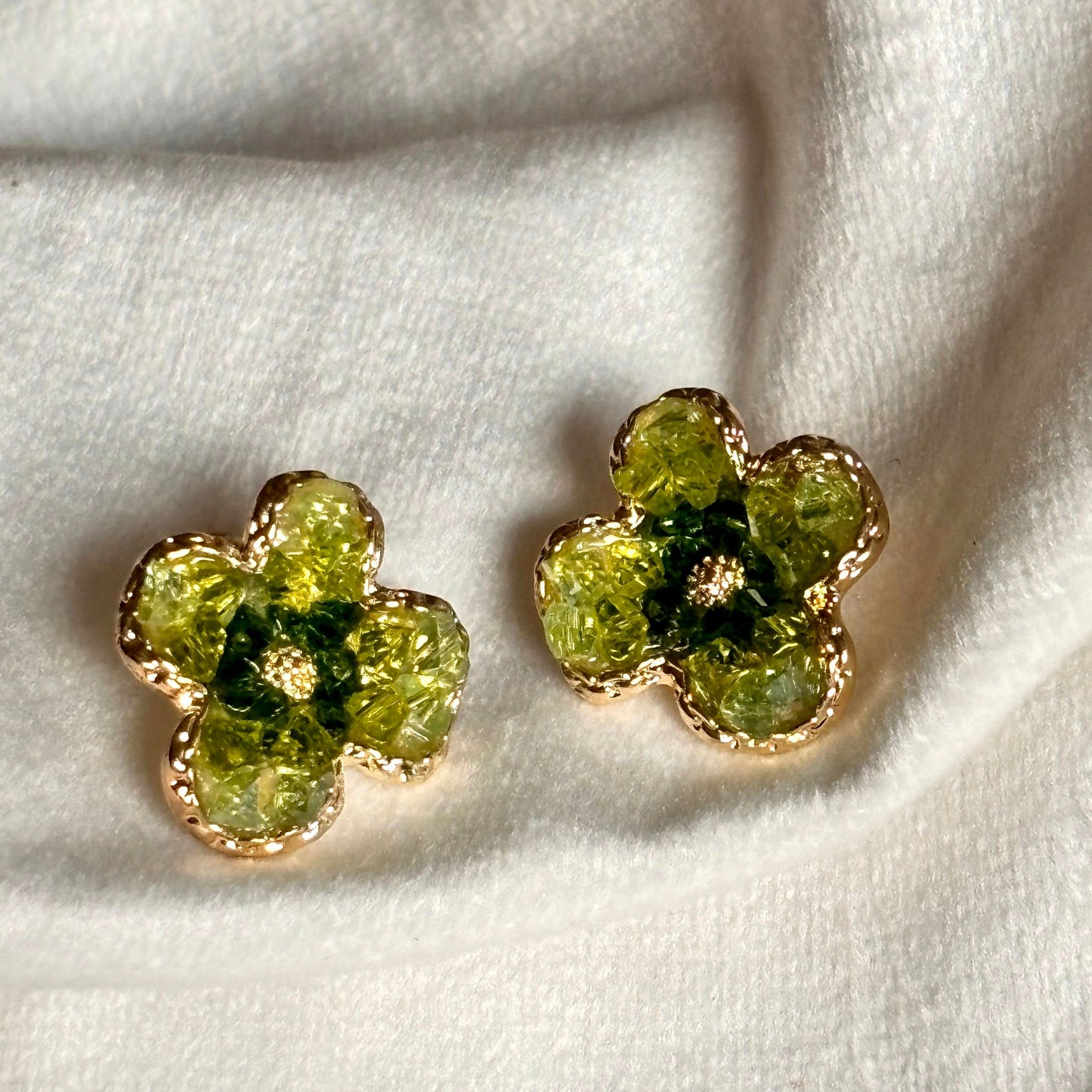 Crystal Studs - Green