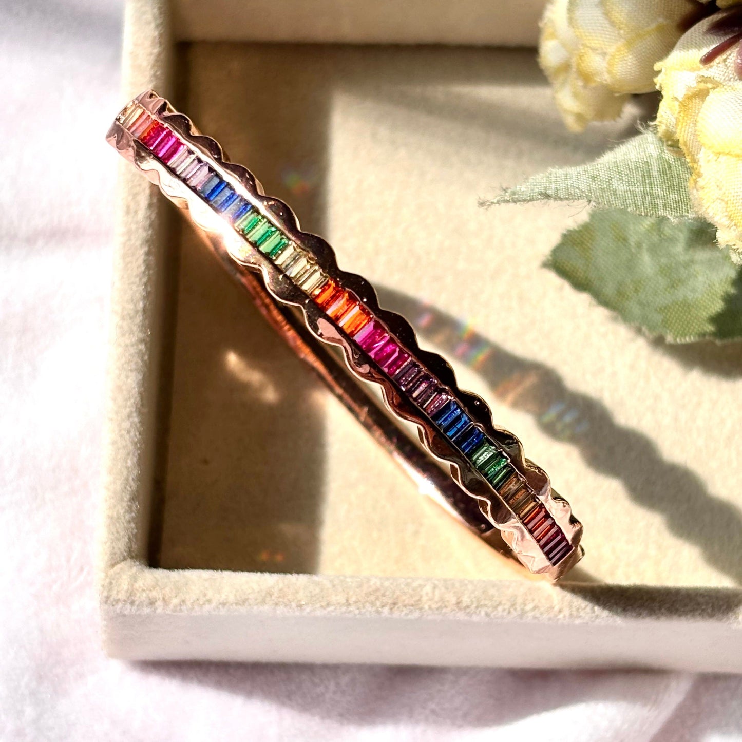 Multicolor Tennis Bangle Bracelet