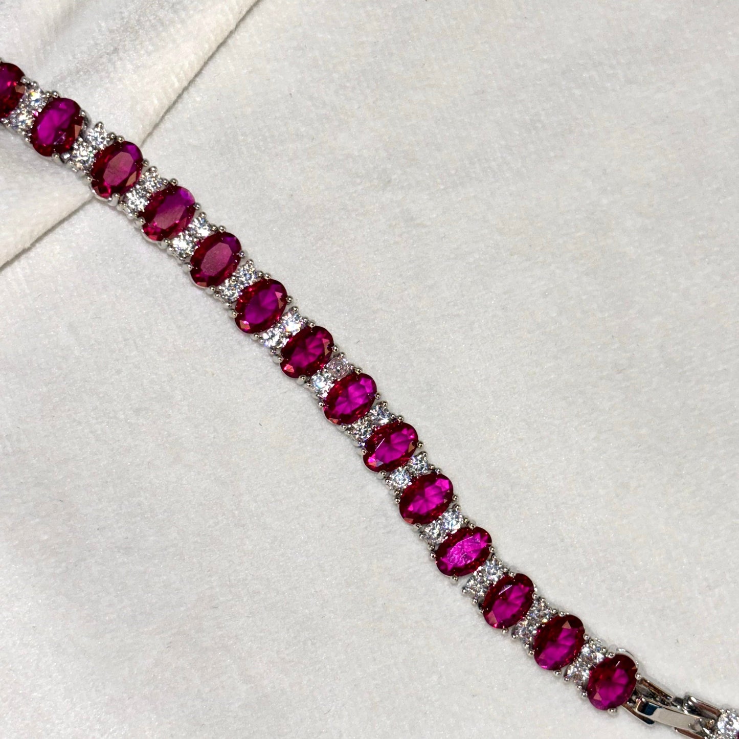 Magenta Pink Tennis Bracelet