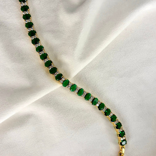 Emerald Green Tennis Bracelet