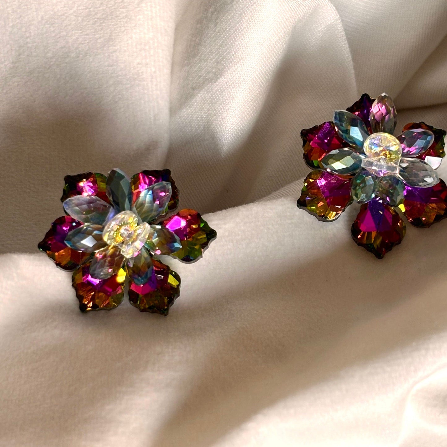 Crystal Ear Studs - Rainbow