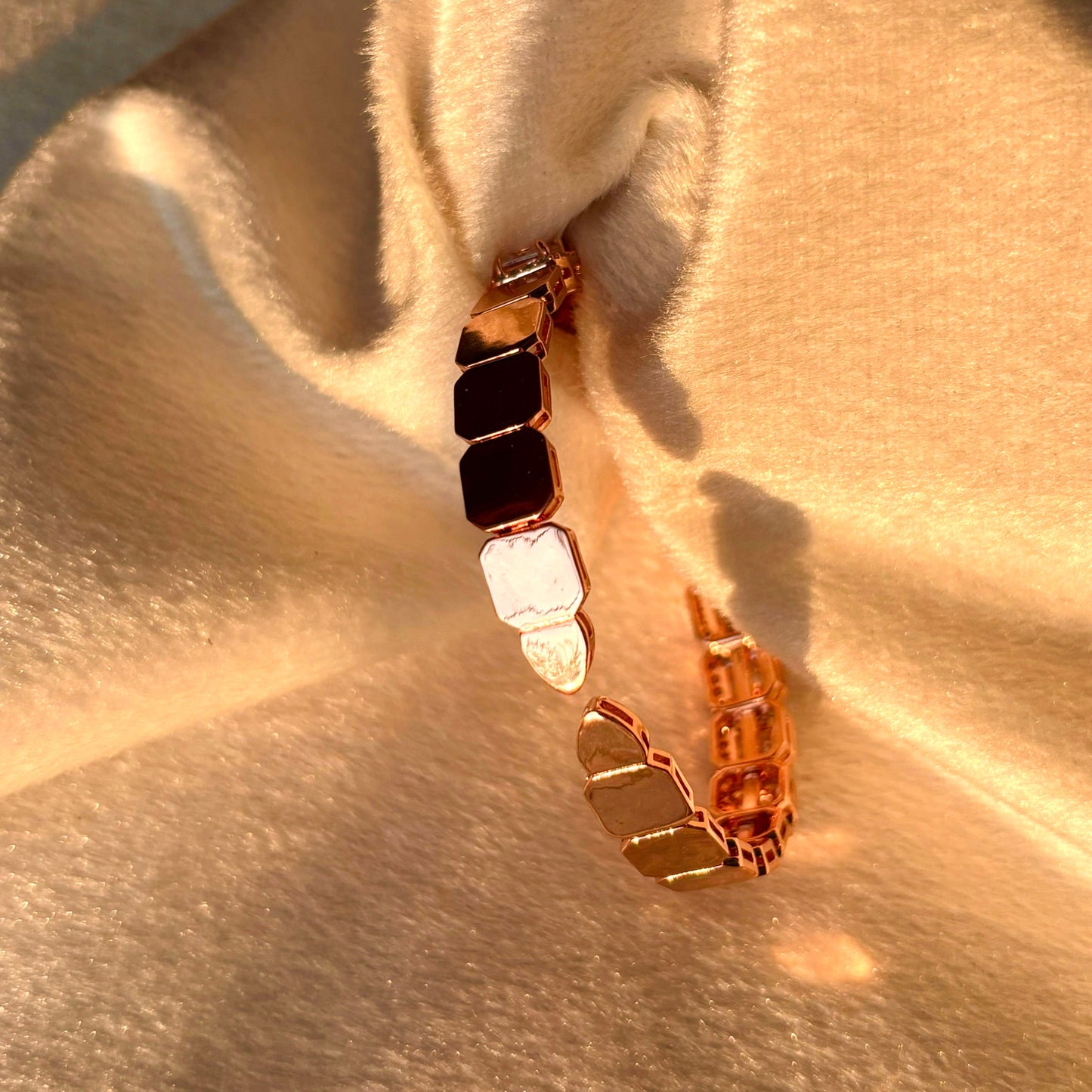 Rose Gold Solitaire Tennis Bangle