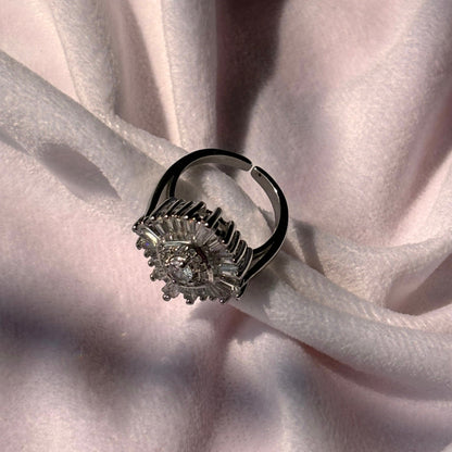 Silver Crystal Ring