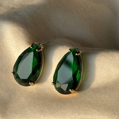 Green Solitaire Studs