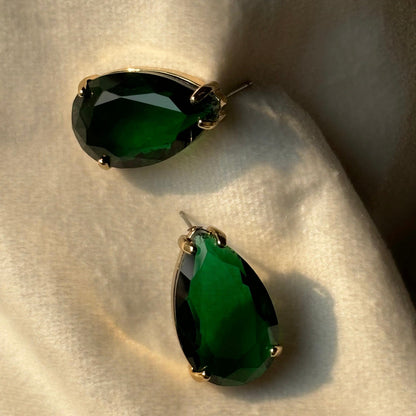 Green Solitaire Studs